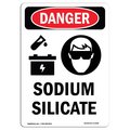 Signmission Safety Sign, OSHA Danger, 18" Height, Rigid Plastic, Portrait Sodium Silicate, Portrait OS-DS-P-1218-V-1936